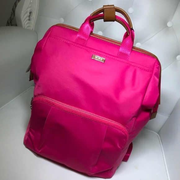 tumi backpack pink